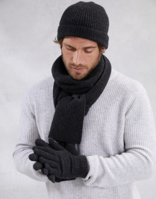 Men’s Cashmere Beanie Hat Accessories Sale The White Company UK