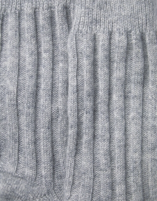 Men’s Cashmere Bed Socks - Mid Gray Marl