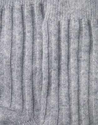 Men's Cashmere Bed Socks - Mid Grey Marl