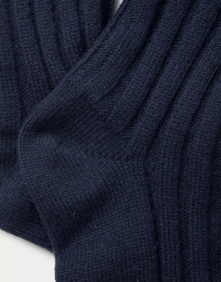 Men's Cashmere Bed Socks - Navy