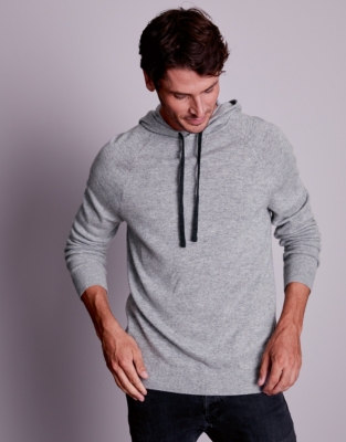 white company cashmere hoodie