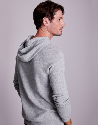 white company cashmere hoodie