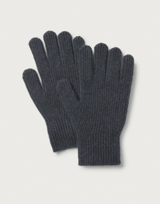 Men’s Cashmere Ribbed Gloves