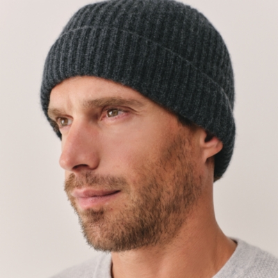 Men's Cashmere Ribbed Hat