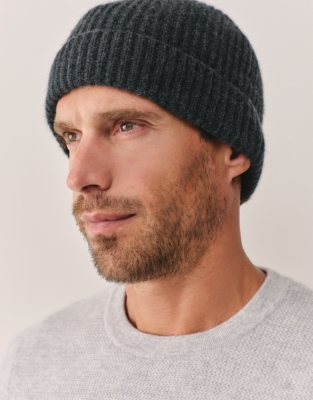Men's Cashmere Ribbed Hat