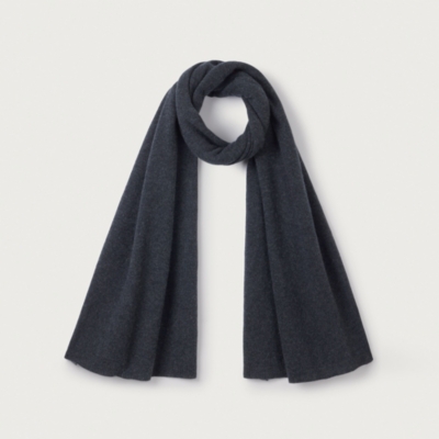 Men's Cashmere Ribbed Scarf Accessories Sale The White Company UK