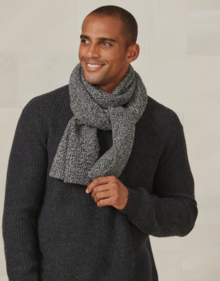 Black and white scarf hot sale mens