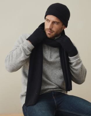 white company cashmere scarf