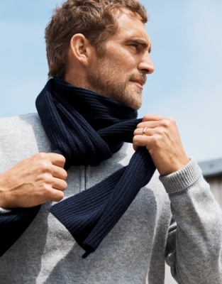 white company cashmere scarf
