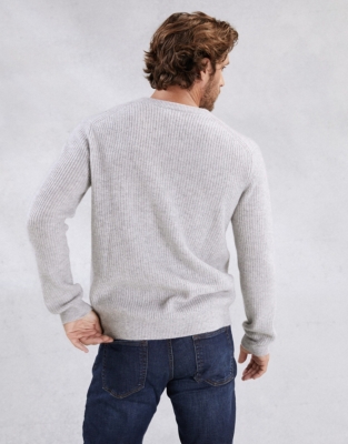 Men’s Cashmere Textured Crew-Neck Jumper | Nightwear & Robes Sale | The ...