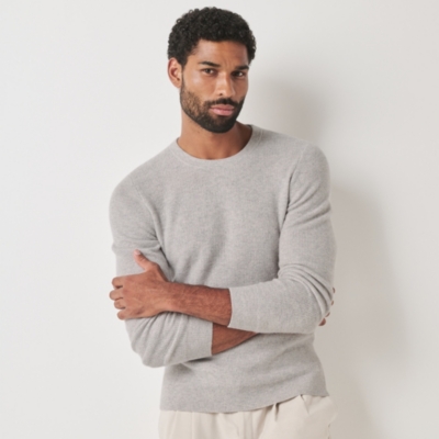 Men's Cashmere Waffle Sweater