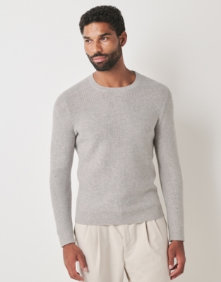 Men's Cashmere Waffle Sweater