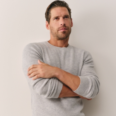 Men's Cashmere Waffle Sweater