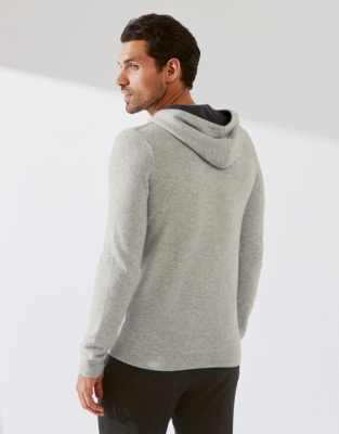 Men's Cashmere Zip Hoodie Nightwear The White Company UK