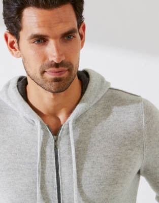Men's Cashmere Zip Hoodie Nightwear The White Company UK