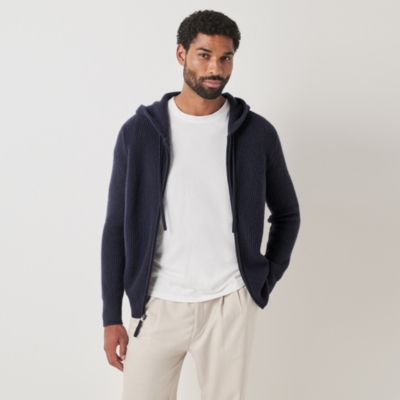 Men's Cashmere Zip Through
