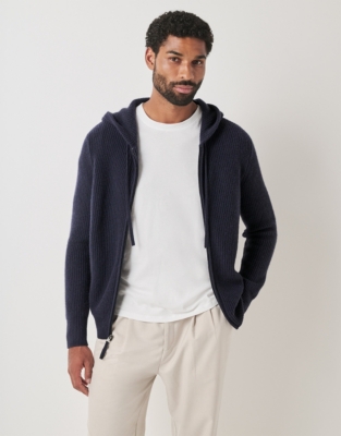 Men's Cashmere Zip Through