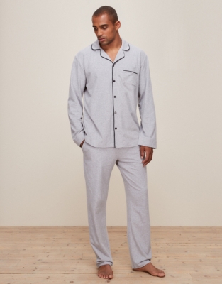 Buy The Cotton Company Men's White Anchor Print 100% Cotton Pajama