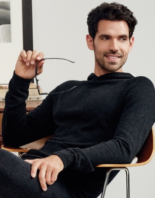 Men's CottonCashmere Hoodie Nightwear The White Company UK