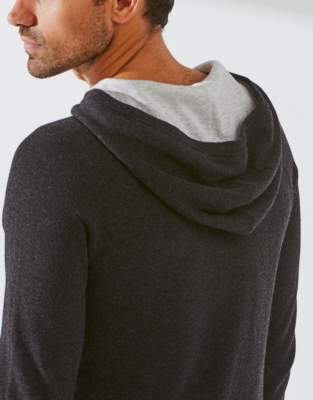 white company cashmere hoodie