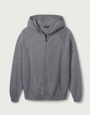 Men's Cotton-Cashmere Zip-Through Hoodie | Menswear | The White Company US