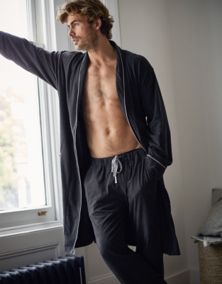 Men's CottonJersey Robe Menswear The White Company UK