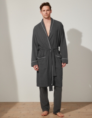 Men's Cotton-Jersey Robe | Menswear | The White Company UK