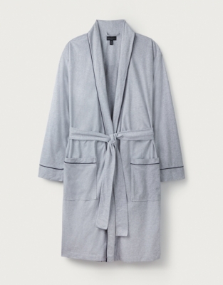 Men’s Cotton Jersey Robe Nightwear & Robes Sale The White Company UK