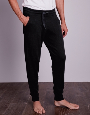 Men's Cotton Joggers with Cashmere | Nightwear & Robes Sale | The White ...