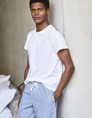 Dertig Moreel Veronderstelling Men's Cotton Stripe Pajama Shorts | Men's Sleepwear | The White Company US