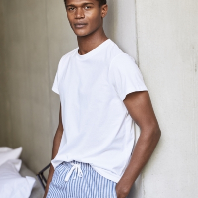 Men's Cotton Stripe Pyjama Shorts