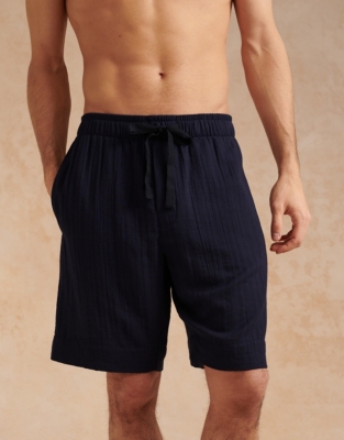 Men’s Double Cotton Pajama Shorts Men's Sleepwear The White Company US