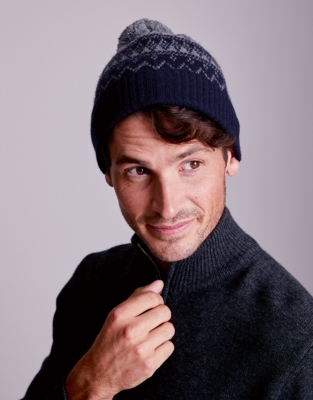 mens bobble hat and scarf