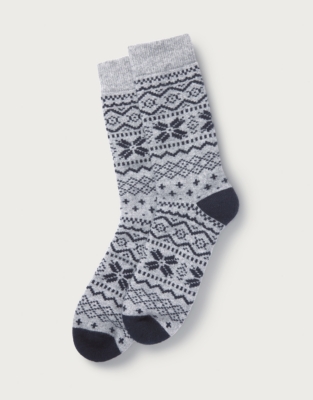 Men’s Fair Isle Sock with Wool