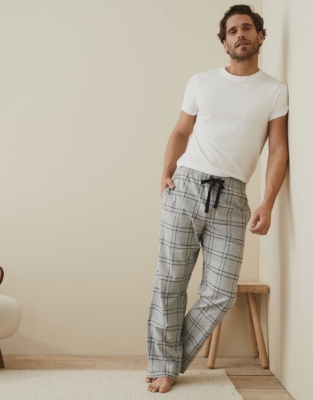 Men's Flannel Check Pyjama Bottoms | Menswear | The White Company UK