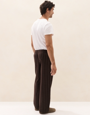 Men's Flannel Fine-Stripe Pyjama Bottoms