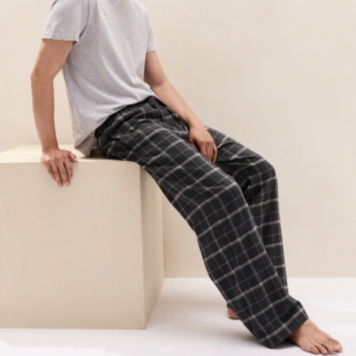 Men's Flannel Large Check Pyjama Bottoms