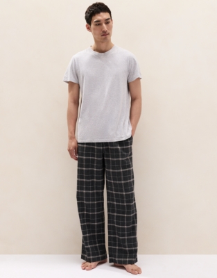 Men's Flannel Large Check Pyjama Bottoms