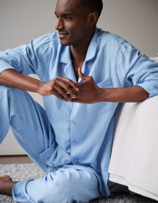 Men s Herringbone Pajama Set With Cashmere