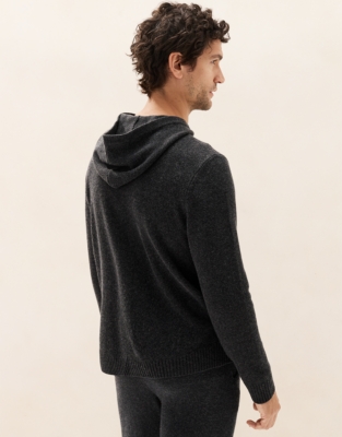 Men's Knitted Hoodie with Cashmere