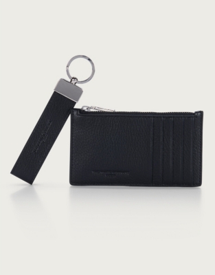 Men's Leather Card Holder & Key Fob Gift Set Accessories Sale The