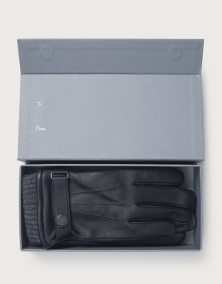 Men’s Leather Touchscreen Gloves