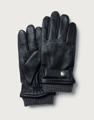 Men’s Leather Touchscreen Gloves