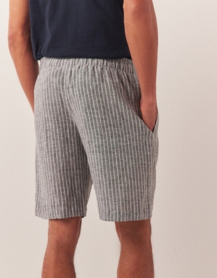 Men’s Linen Double Stripe Pajama Shorts