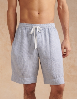 Mens linen 2024 lounge shorts