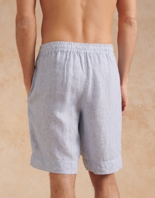 Mens linen best sale pyjama shorts