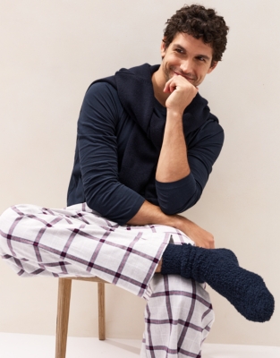 Men's Long-Sleeve Crew-Neck Pyjama Top