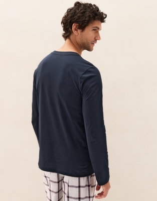 Men's Long-Sleeve Crew-Neck Pyjama Top