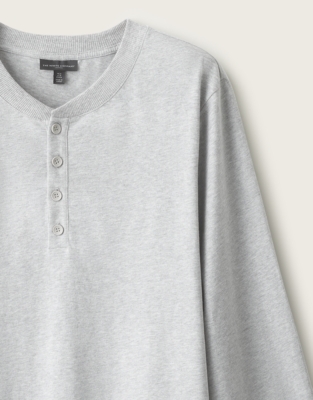 Men's Long Sleeve Henley Tee