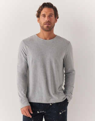 Men s Long Sleeve Pyjama Top Clothing Sale The White Company UK